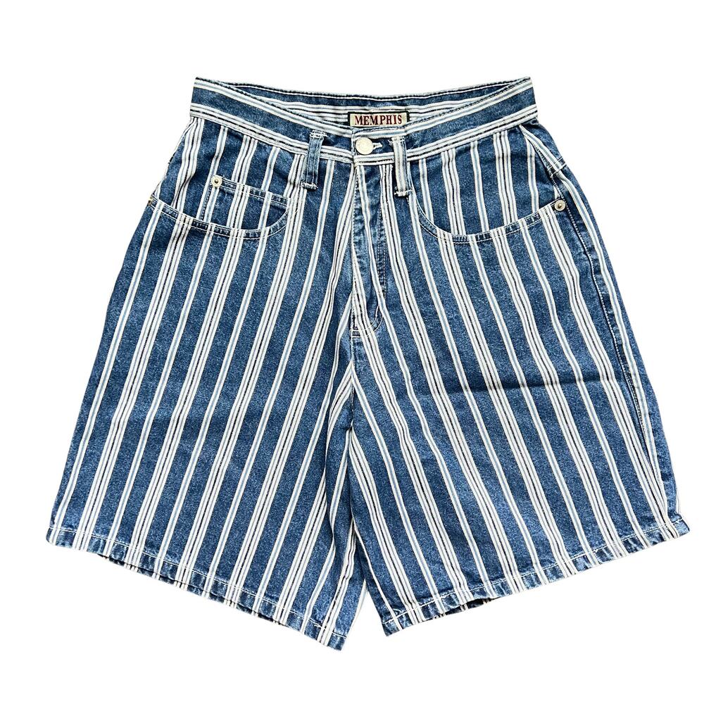 Vintage 1990s Memphis High Rise Bermuda Denim Shorts